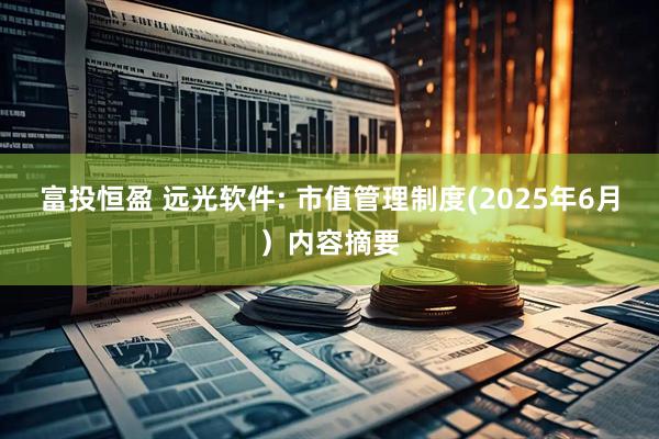 富投恒盈 远光软件: 市值管理制度(2025年6月）内容摘要