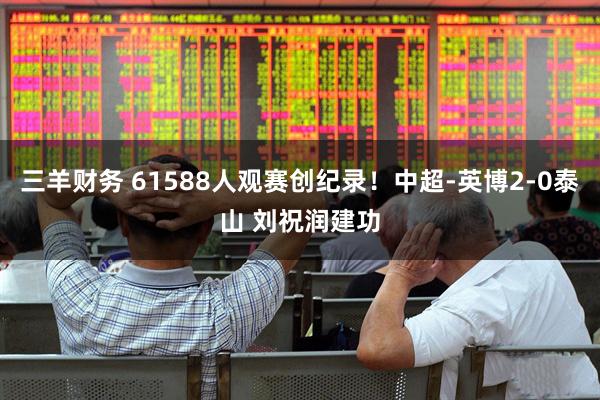 三羊财务 61588人观赛创纪录！中超-英博2-0泰山 刘祝润建功